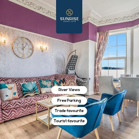 Presidential Apartment, Family Home, Luxury Bedrooms, 2 Rooms, 1 King Bed, 2 Single Beds, Free Wifi, Free Parking, Tourists, Business Travelers, Relocation, Beautiful River Views, - Long Stays, Invoice And Reduced Price Are Only Via Sunrise Short Let Дънди Екстериор снимка